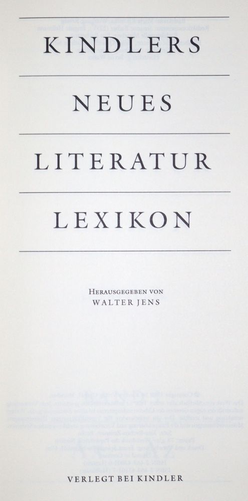 Große Abbildung Nr.1: 121-586 Kindlers: (Lexika - Wörterbücher - Sprachwissenschaften)
