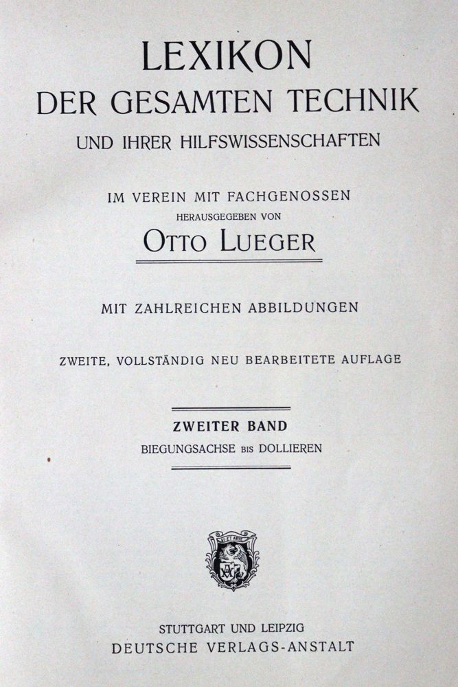 Große Abbildung Nr.1: 121-587 Lueger,O.: (Lexika - Wörterbücher - Sprachwissenschaften)