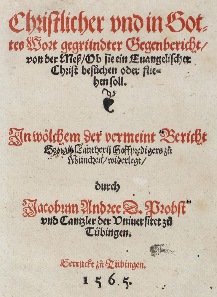 Große Abbildung Nr.1: 121-6 Andreae,J.: (Alte Drucke, Handschriften und Theologie)