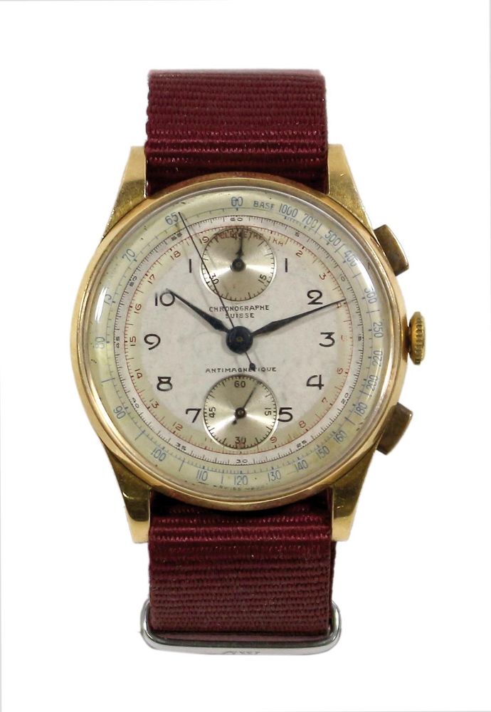 Große Abbildung Nr.1: 121-606 Chronographe suisse 18k: (Aktuelle Mode - Lifestyle - Vintage, Armbanduhren)
