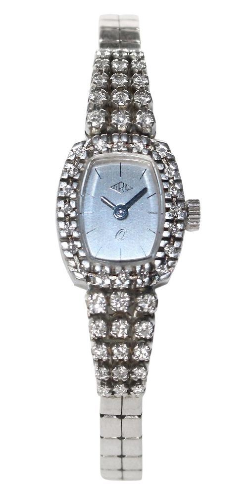 Große Abbildung Nr.1: 121-607 DRC Pforzheim 585 Weißgold.: (Aktuelle Mode - Lifestyle - Vintage, Armbanduhren)