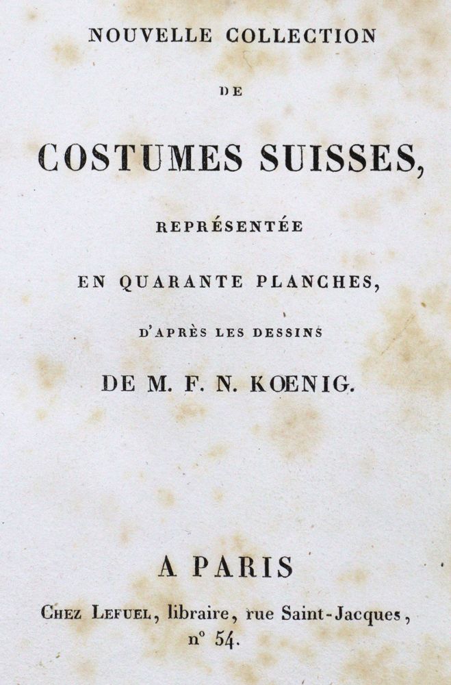 Große Abbildung Nr.1: 121-626 König,F.N.: (Mode und Trachten, Schweiz)