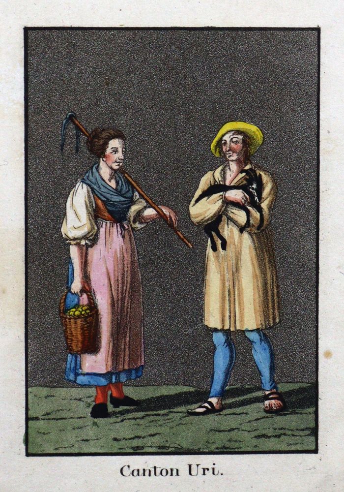 Große Abbildung Nr.1: 121-627 Neue Sammlung von Schweizer Trachten: (Mode und Trachten, Schweiz)