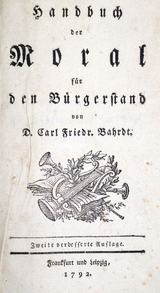 Große Abbildung Nr.1: 121-658 Bahrdt,C.F.: (Literatur und illustrierte Bücher bis 19.Jahrhundert)