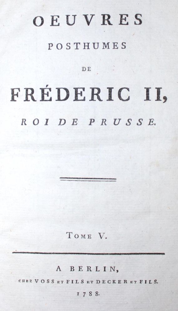 Große Abbildung Nr.1: 121-670 Friedrich II.: (Literatur und illustrierte Bücher bis 19.Jahrhundert)