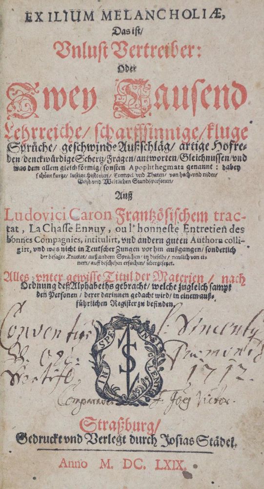 Große Abbildung Nr.1: 121-671 Garon,L.: (Literatur und illustrierte Bücher bis 19.Jahrhundert)