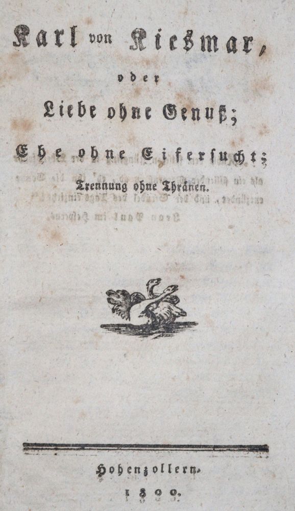 Große Abbildung Nr.1: 121-679 Kiesmar,K.v.: (Literatur und illustrierte Bücher bis 19.Jahrhundert)