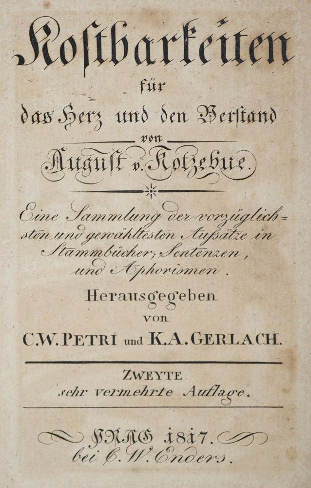 Große Abbildung Nr.1: 121-680 Kotzebue,A.v.: (Literatur und illustrierte Bücher bis 19.Jahrhundert)