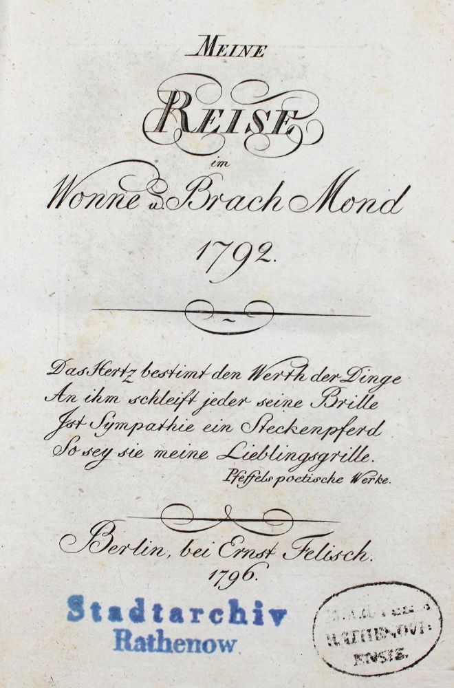 Große Abbildung Nr.2: 121-682 (La Roche, Sophie v.).: (Literatur und illustrierte Bücher bis 19.Jahrhundert)