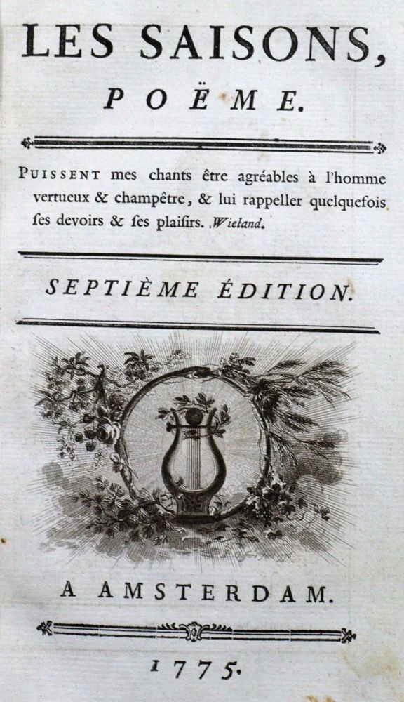 Große Abbildung Nr.1: 121-699 (Saint-Lambert,J.F.de).: (Literatur und illustrierte Bücher bis 19.Jahrhundert)