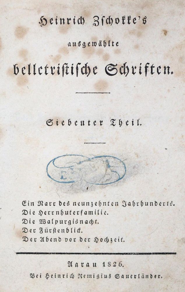Große Abbildung Nr.1: 121-703 Sammlung: (Literatur und illustrierte Bücher bis 19.Jahrhundert)