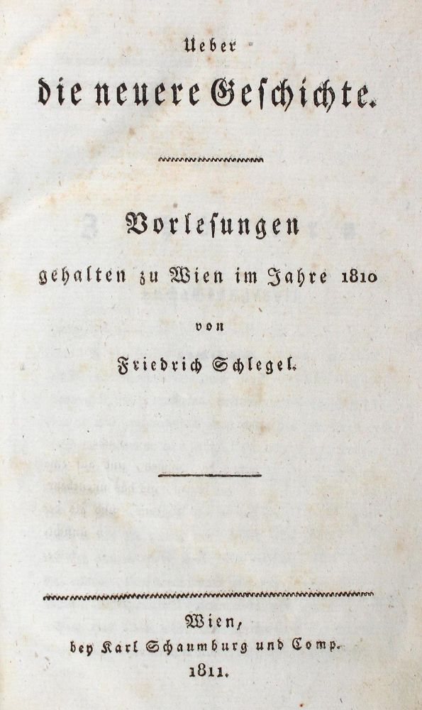 Große Abbildung Nr.1: 121-704 Schlegel,F.v.: (Literatur und illustrierte Bücher bis 19.Jahrhundert)