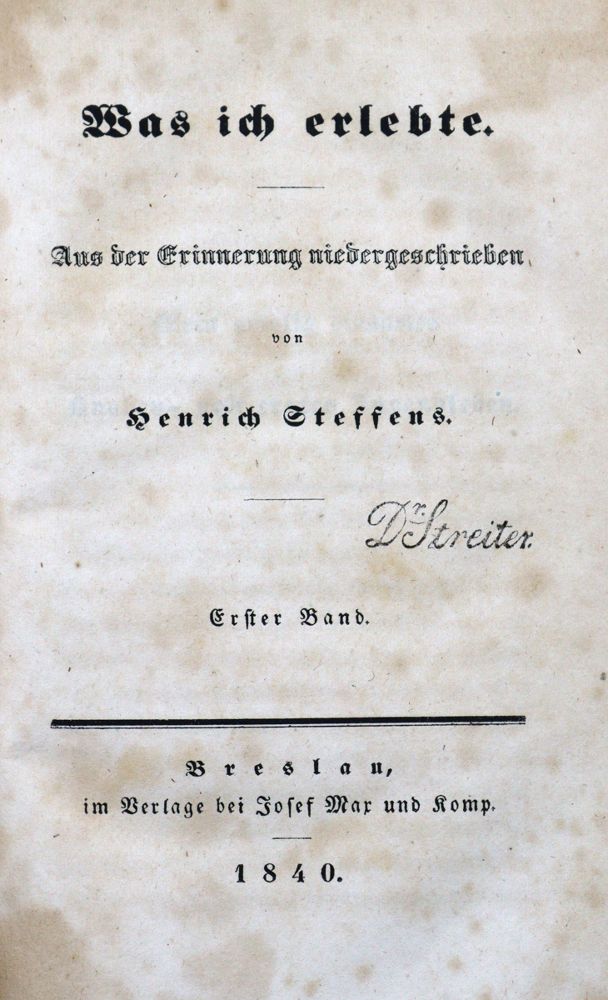 Große Abbildung Nr.1: 121-708 Steffens,H.: (Literatur und illustrierte Bücher bis 19.Jahrhundert)