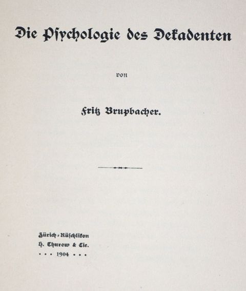 Große Abbildung Nr.1: 121-734 Brupbacher,F.: (Literatur und illustrierte Bücher 20.Jahrhundert - Alte Literatur in modernen Ausgaben)