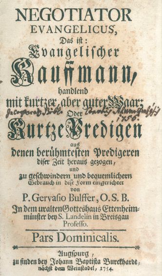 Große Abbildung Nr.1: 121-79 Bulffer,G.: (Alte Drucke, Handschriften und Theologie)