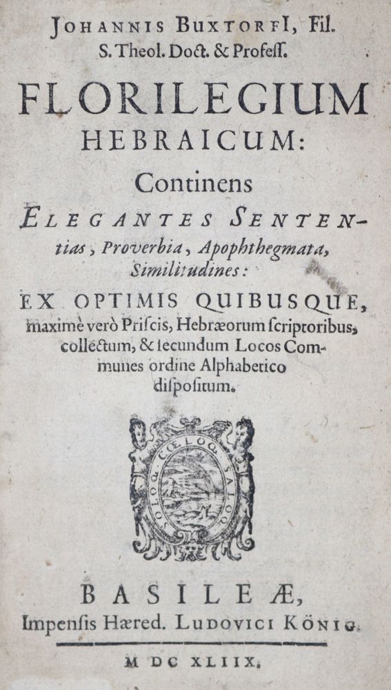 Große Abbildung Nr.1: 121-81 Buxtorf,J.: (Alte Drucke, Handschriften und Theologie)