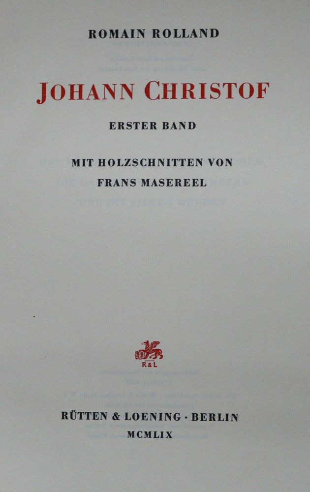 Große Abbildung Nr.1: 121-852 Rolland,R.: (Masereel)