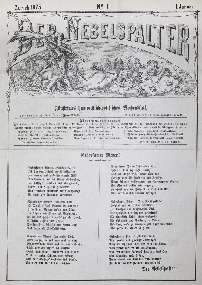 Große Abbildung Nr.1: 121-861 Nebelspalter, Der.: (Literatur und illustrierte Bücher 20.Jahrhundert - Alte Literatur in modernen Ausgaben)