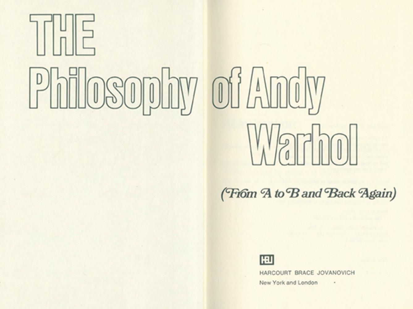 Große Abbildung Nr.1: 121-893 Warhol,A.: (Literatur und illustrierte Bücher 20.Jahrhundert - Alte Literatur in modernen Ausgaben)