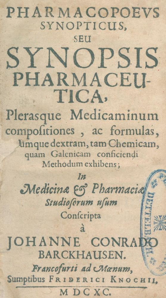 Große Abbildung Nr.1: 121-932 Barchusen,J.C.: (Medizin)