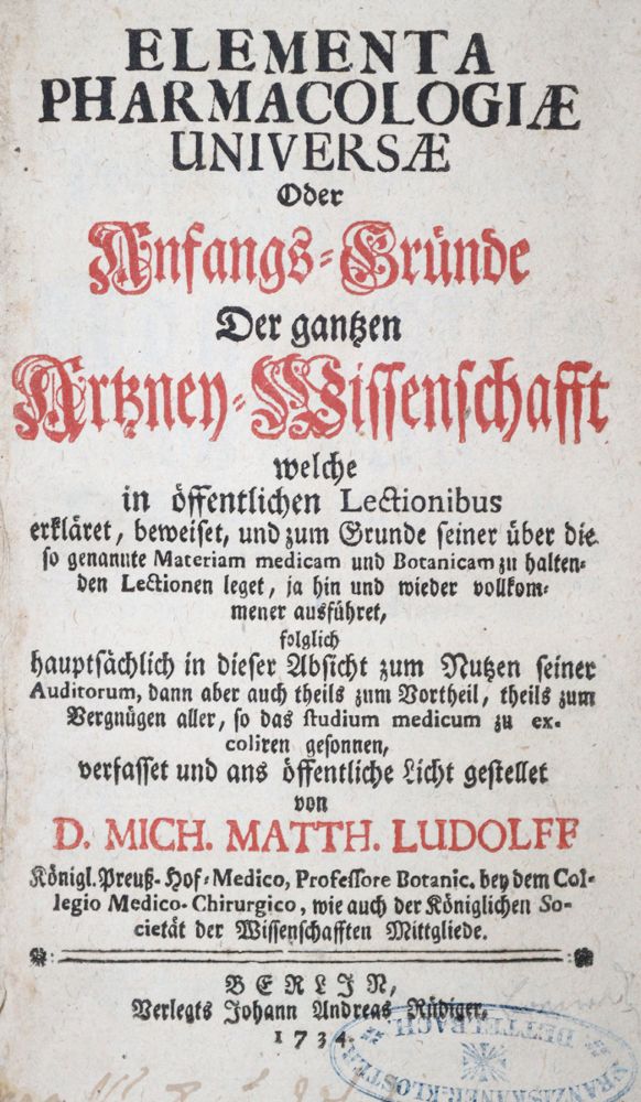 Große Abbildung Nr.1: 121-956 Ludolff,M.M.: (Medizin, Pharmazie)
