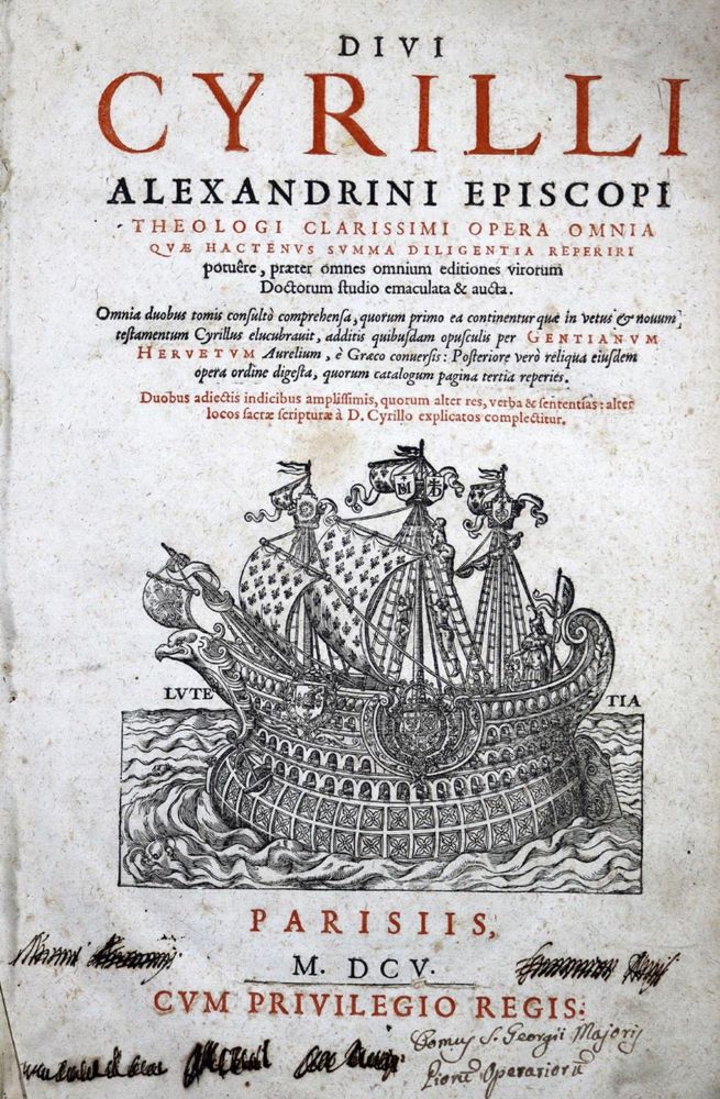 Große Abbildung Nr.1: 121-97 Cyrillus Alexandrinus.: (Alte Drucke, Handschriften und Theologie)