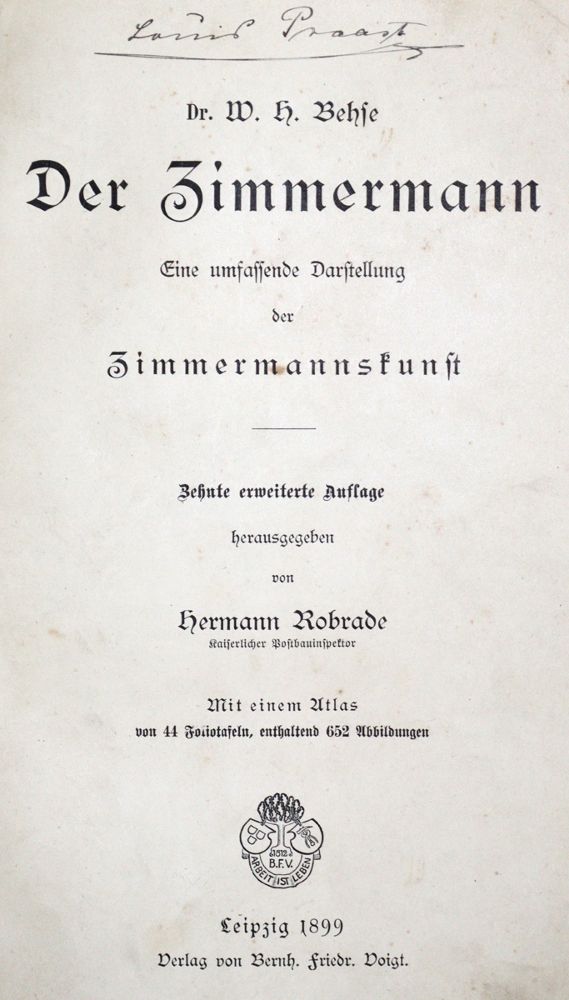 Große Abbildung Nr.1: 121-990 Hertel,A.W.: (Verschiedene Gebiete - Varia, Bauwesen)