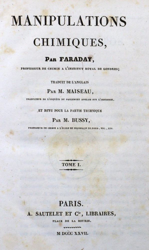 Große Abbildung Nr.1: 121-999 Faraday,(M.).: (Verschiedene Gebiete - Varia, Chemie)