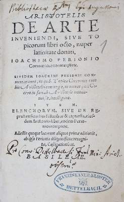 Bild Nr.1: 121-10 Aristoteles.: (Alte Drucke, Handschriften und Theologie)