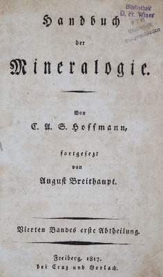 Bild Nr.1: 121-1023 Hoffmann,C.A.S.: (Verschiedene Gebiete - Varia, Geologie - Mineralogie u. Paläontologie)