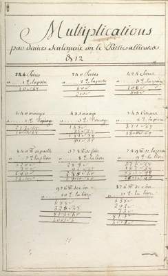 Bild Nr.1: 121-1047 Barbier,J.J.: (Verschiedene Gebiete - Varia, Mathematik, Handschriften)