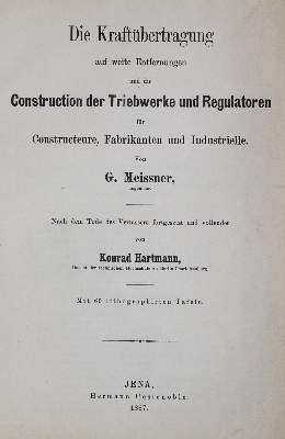 Bild Nr.1: 121-1054 Meissner,G. u. K.Hartmann.: (Verschiedene Gebiete - Varia)