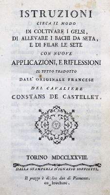 Bild Nr.1: 121-1074 Constans de Castellet,(J.B.).: (Verschiedene Gebiete - Varia, Seide)