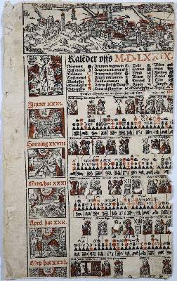 Bild Nr.1: 121-110 Bauernkalender.: (Einblattdrucke u. Flugschriften, Kalender)