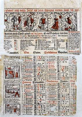 Bild Nr.1: 121-111 Bauernkalender.: (Einblattdrucke u. Flugschriften, Kalender)