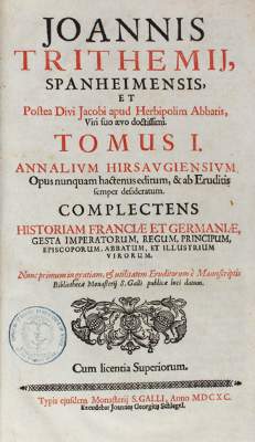 Bild Nr.1: 121-1142 Trithemius,J.: (Deutschland, Hirsau)