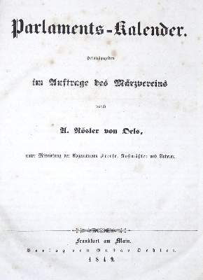 Bild Nr.1: 121-1160 Sammlung: (Deutschland, Revolution 1848/49 - Vormärz - Politik)
