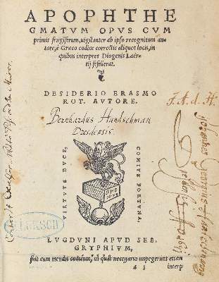 Bild Nr.1: 121-119 Erasmus v. Rotterdam,D.: (Alte Drucke, Handschriften und Theologie)