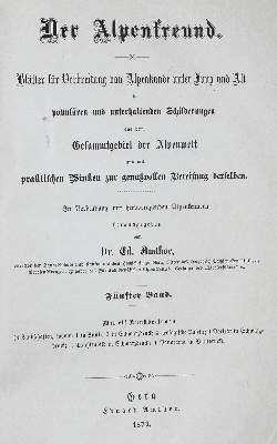 Bild Nr.1: 121-1294 Amthor,E. (Hrsg.).: (Verschiedene Länder - Geschichte, Alpen und Alpinismus)
