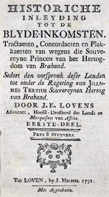 Bild Nr.1: 121-1324 Lovens,J.E.: (Verschiedene Länder - Geschichte, Benelux, Brabant)