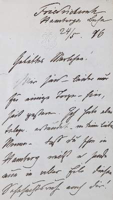 Bild Nr.4: 121-1370 Bismarck, Johanna von: (Autographen)