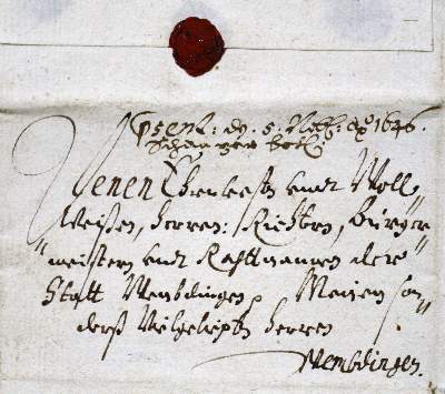 Bild Nr.2: 121-1382 Brief: (Dreissigjähriger Krieg _, Wemding)