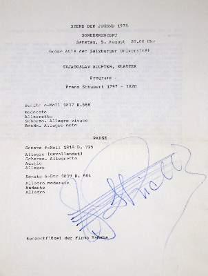 Bild Nr.1: 121-1407 Richter, Swjatoslaw: (Autographen)