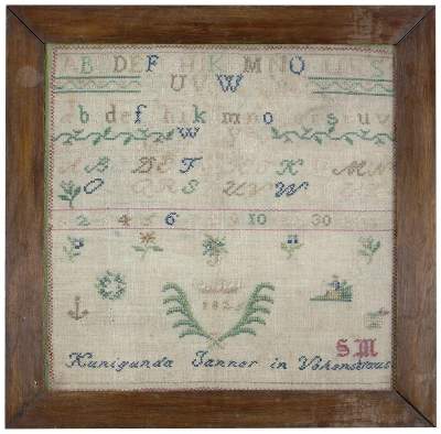 Bild Nr.1: 121-1429 Stickmustertuch Vohenstrauss: (Varia, Handarbeiten u. Schneiderei)