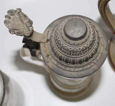 Bild Nr.6: 121-1435 5 Bierkrüge Jugendstil: (Varia, Krüge)