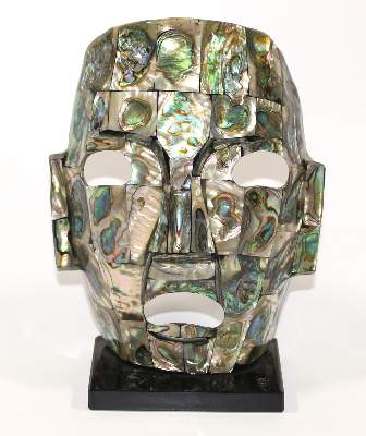 Bild Nr.1: 121-1436 Perlmuttmaske Mexico.: (Varia, Masken)