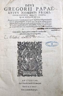 Bild Nr.1: 121-145 Gregorius I., Papst.: (Alte Drucke, Handschriften und Theologie)