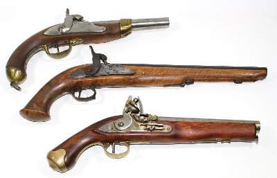 Bild Nr.2: 121-1465 3 Steinschloß-: (Varia, Waffen)