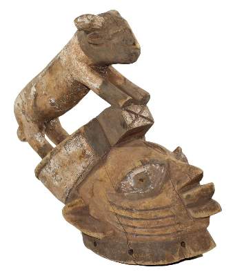 Bild Nr.1: 121-1496 Gelede Maske der Yoruba: (Afrika, Sammlung Nerlich München)