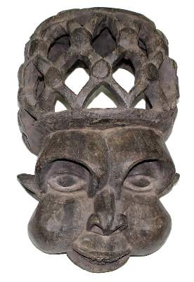 Bild Nr.1: 121-1504 Helmmaske Bamum: (Afrika, Sammlung Nerlich München)